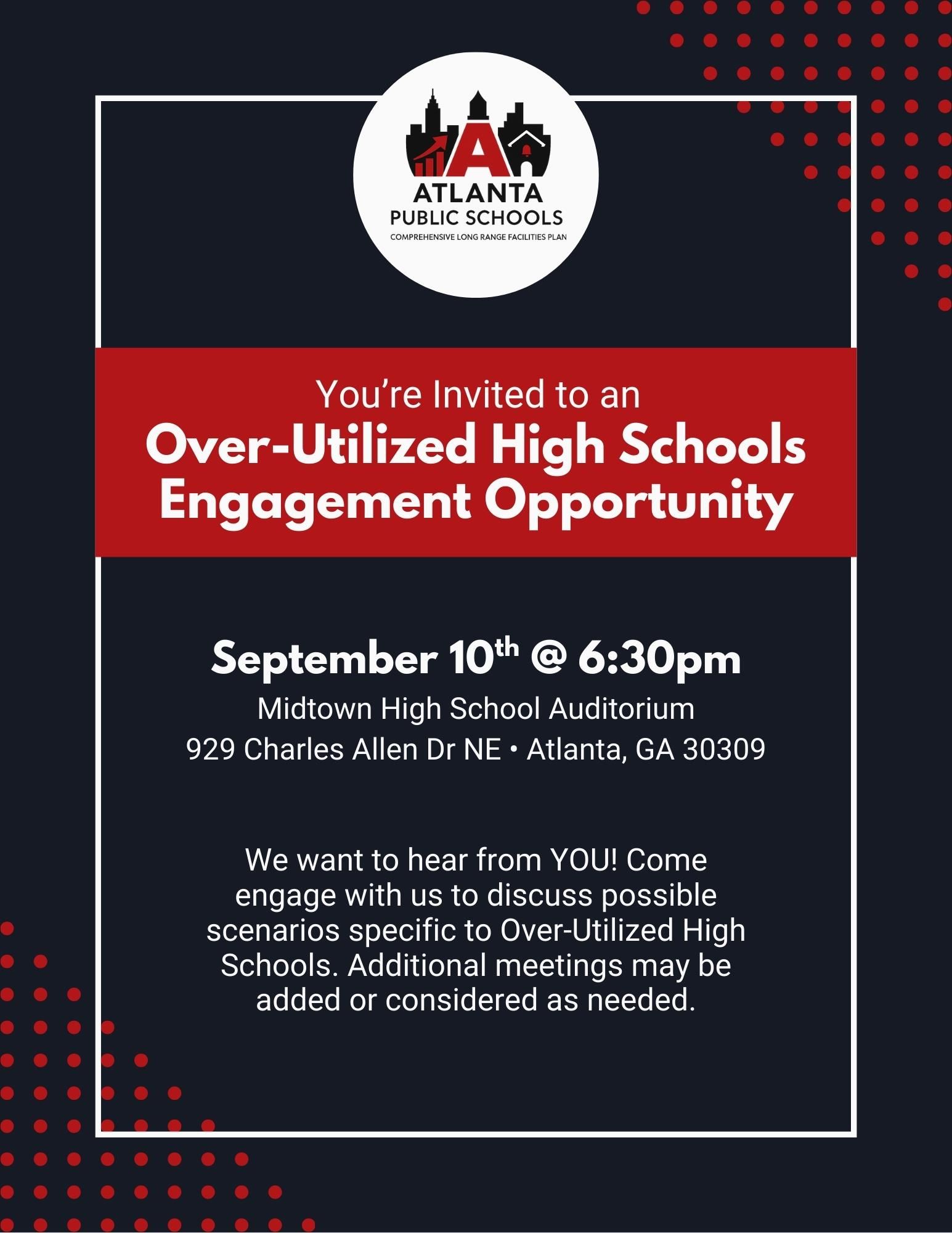 Over-Utilized Schools Engagement Opportunity